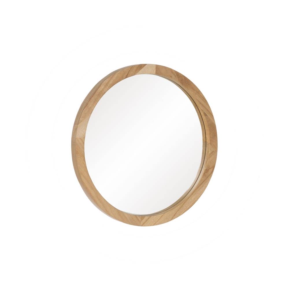 Espejo Decorativo Natural de Madera de Pino 40 cm - Diseño Elegante y Moderno para Tu Hogar - Imagen 2