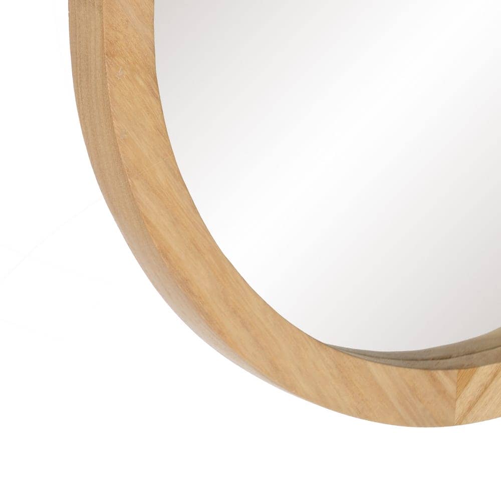 Espejo Decorativo Natural de Madera de Pino 40 cm - Diseño Elegante y Moderno para Tu Hogar - Imagen 5