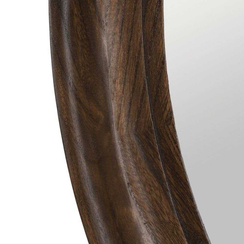 Espejo Cuadrado Natural de Madera de Paulonia 110,5 cm - Colocación Vertical y Horizontal con Anillas de Sujeción - Imagen 3