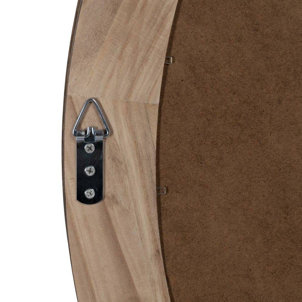 Espejo Cuadrado Natural de Madera de Paulonia 110,5 cm - Colocación Vertical y Horizontal con Anillas de Sujeción - Imagen 7
