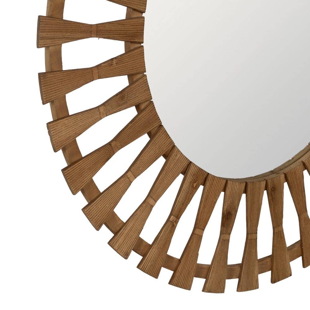 Espejo Natural de Madera de Abeto 100 cm - Decoración Elegante y Moderna para Salón, Baño y Recibidor - Imagen 5