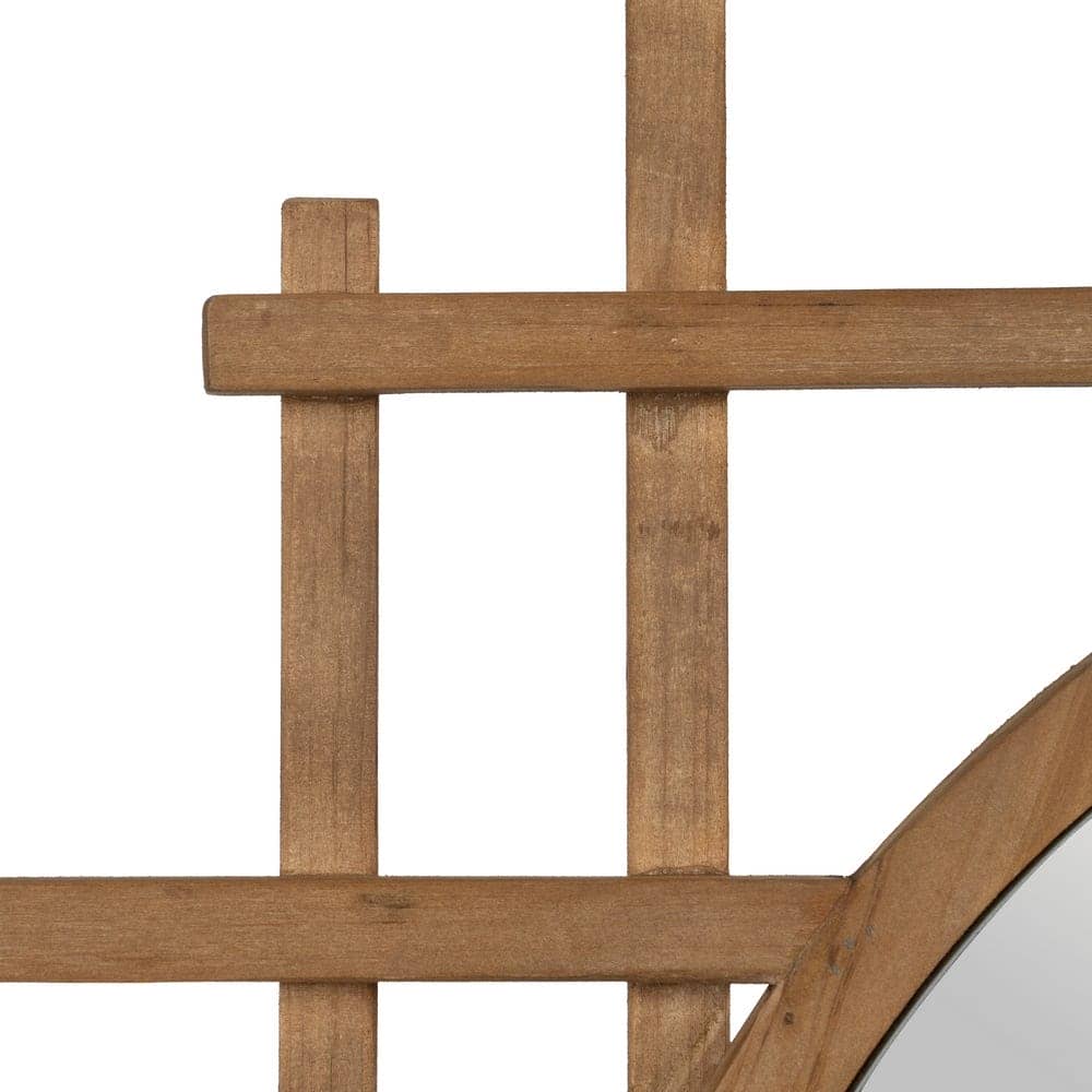 Espejo Natural de Madera de Abeto 100 cm - Decoración Elegante y Moderna para Salón, Recibidor y Baño - Imagen 3
