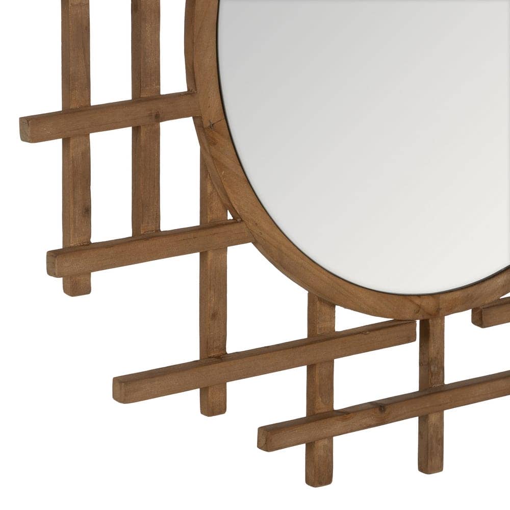 Espejo Natural de Madera de Abeto 100 cm - Decoración Elegante y Moderna para Salón, Recibidor y Baño - Imagen 5