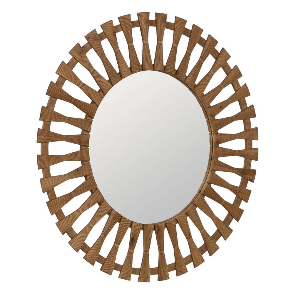 Espejo Natural de Madera de Abeto 100 cm - Decoración Elegante y Moderna para Salón, Baño y Recibidor - Imagen 2