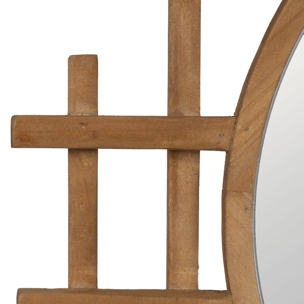 Espejo Natural de Madera de Abeto 64 cm - Decoración Elegante y Contemporánea para Hogar - Imagen 3