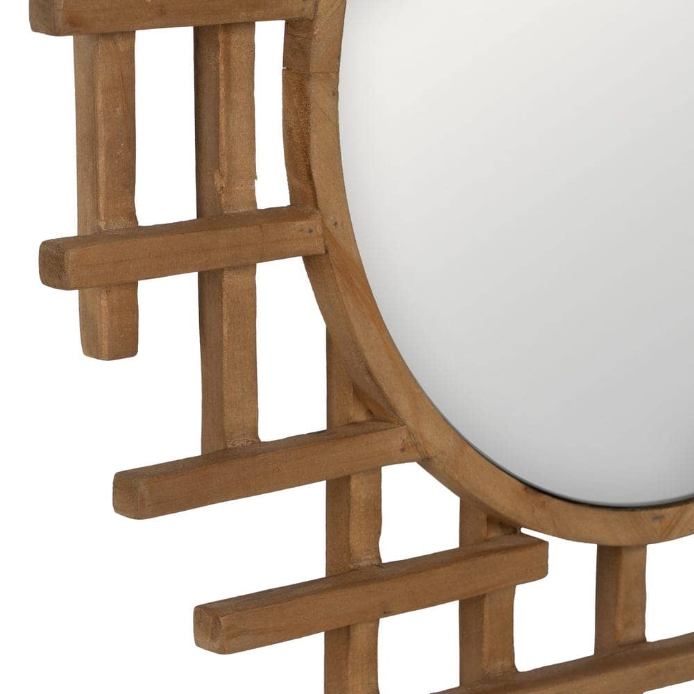 Espejo Natural de Madera de Abeto 64 cm - Decoración Elegante y Contemporánea para Hogar - Imagen 5