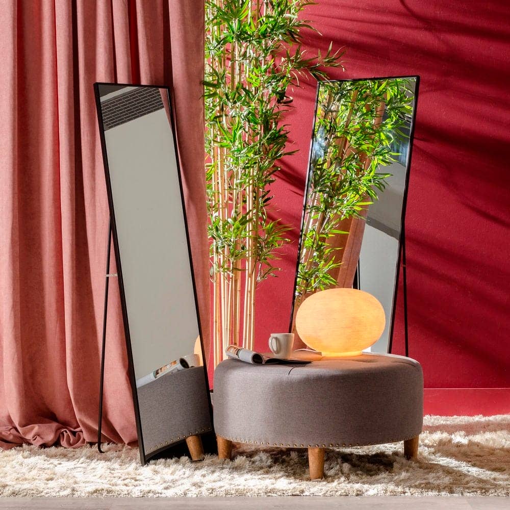 Espejo Negro de Aluminio y Cristal de 151 cm - Elegancia Moderna para tu Hogar - Imagen 5