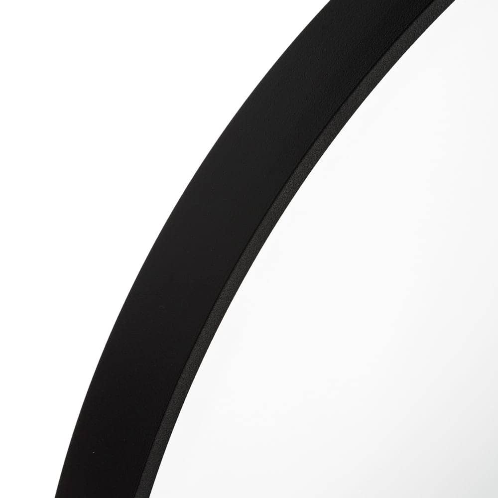 Espejo Negro Aluminio-Cristal 80 cm - Elegante y Moderno para Salones y Habitaciones, Instalación Fácil y Duradero - Imagen 3