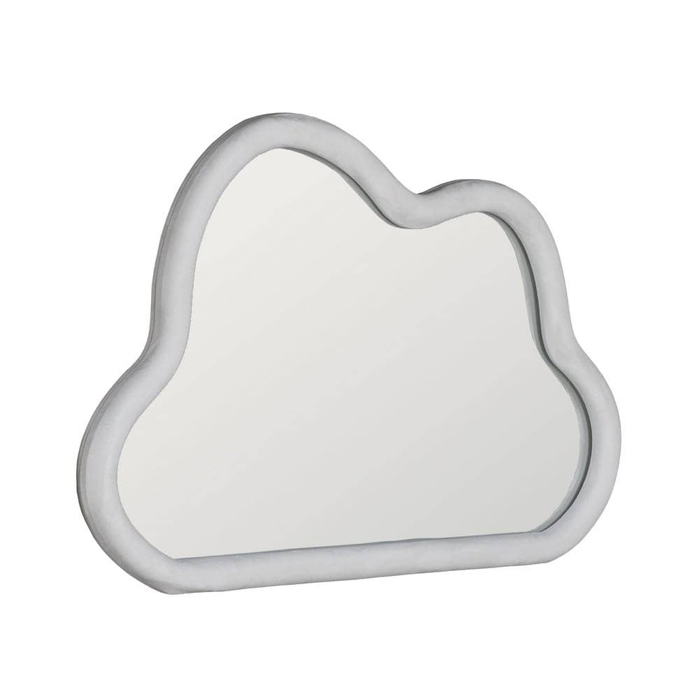 Espejo Nube Blanco con Marco DM de 60 cm - Diseño Elegante y Moderno, Incluye Sistema de Anclaje - Imagen 2