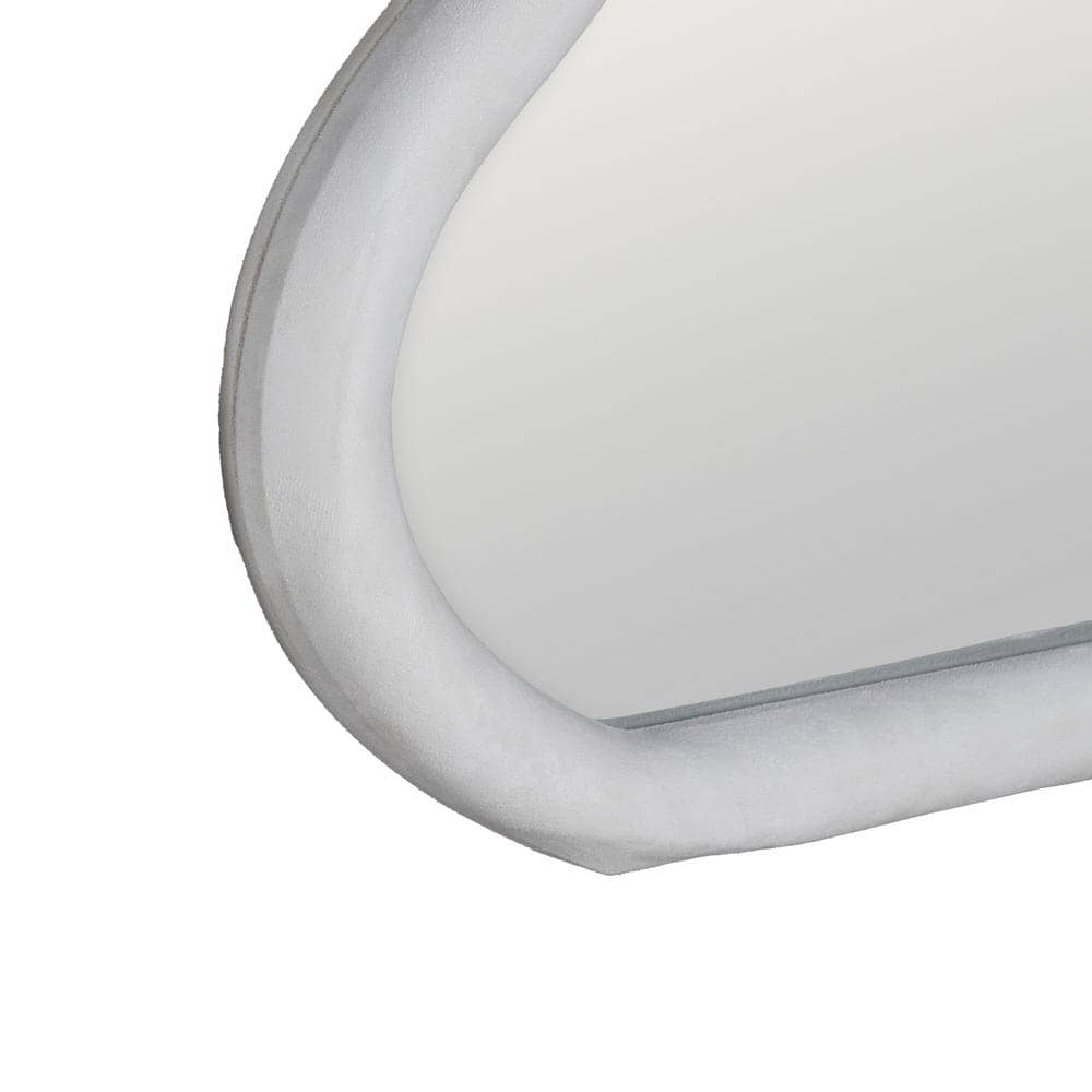 Espejo Nube Blanco con Marco DM de 60 cm - Diseño Elegante y Moderno, Incluye Sistema de Anclaje - Imagen 5