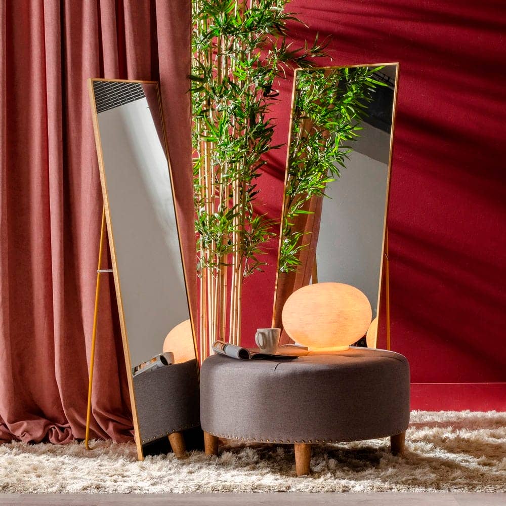Espejo de Oro Aluminio-Cristal 160 cm - Elegancia y Sofisticación para tu Hogar - Imagen 5