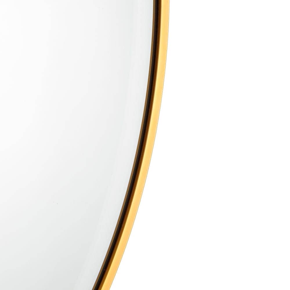 Espejo Decorativo Oro Aluminio-Cristal 80 cm - Elegancia y Estilo Moderno para Salón y Pasillo - Imagen 4