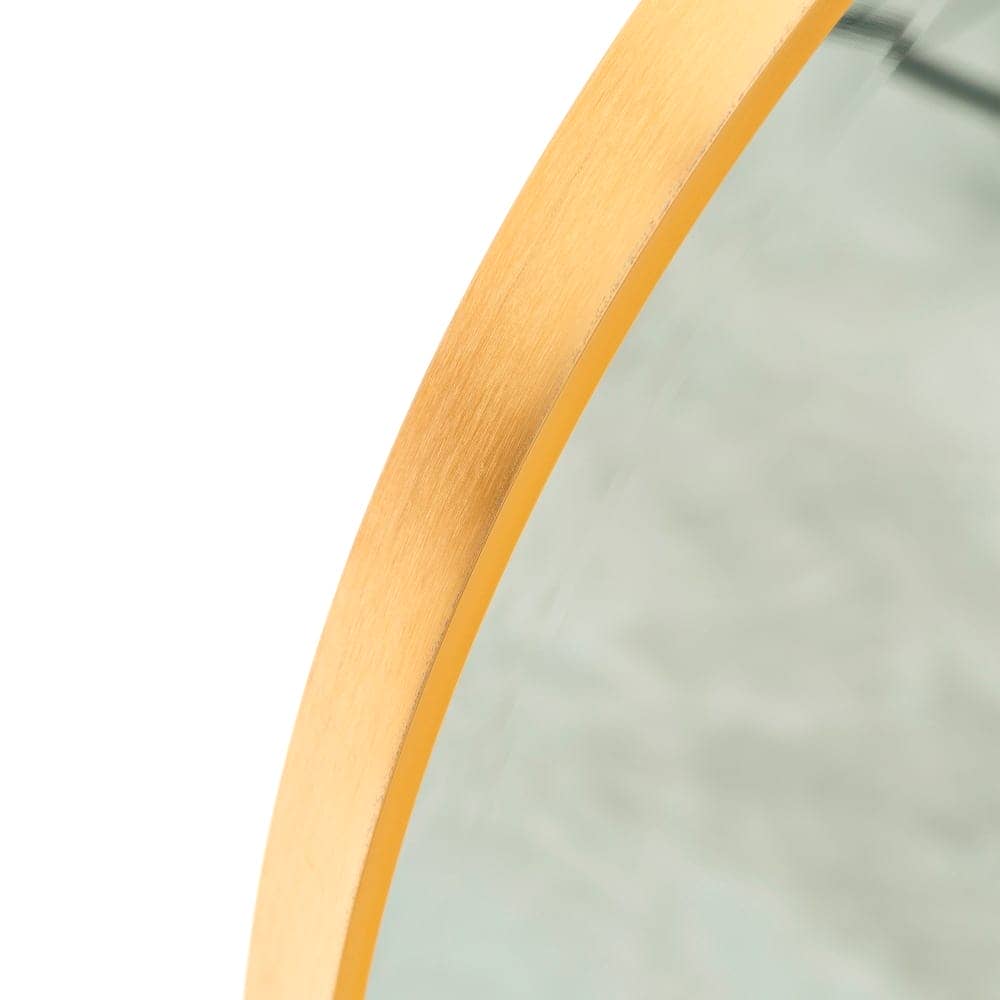 Espejo Decorativo Oro Aluminio-Cristal 80 cm - Elegancia y Estilo Moderno para Salón y Pasillo - Imagen 5