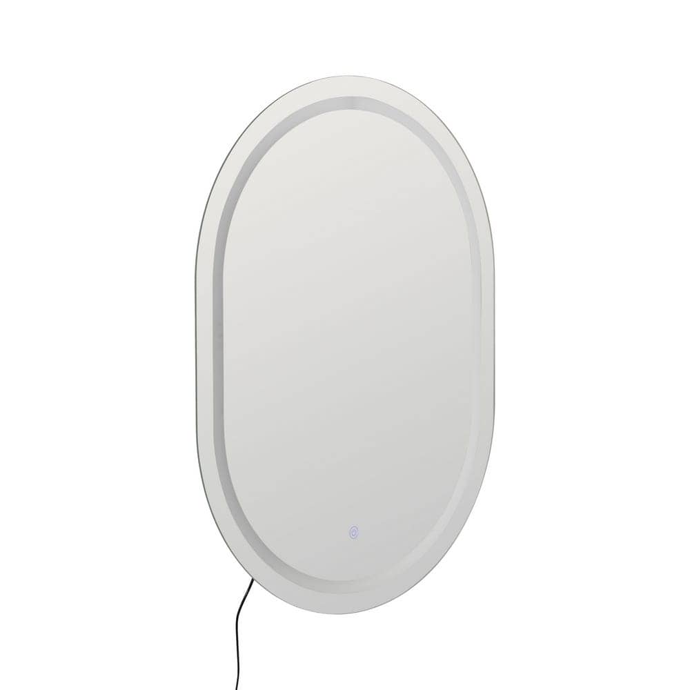 Espejo Ovalado con Luz LED 80 cm - Iluminación Táctil, Temperatura de 4500K, Incluye Cable y Clavija Europea - Imagen 3