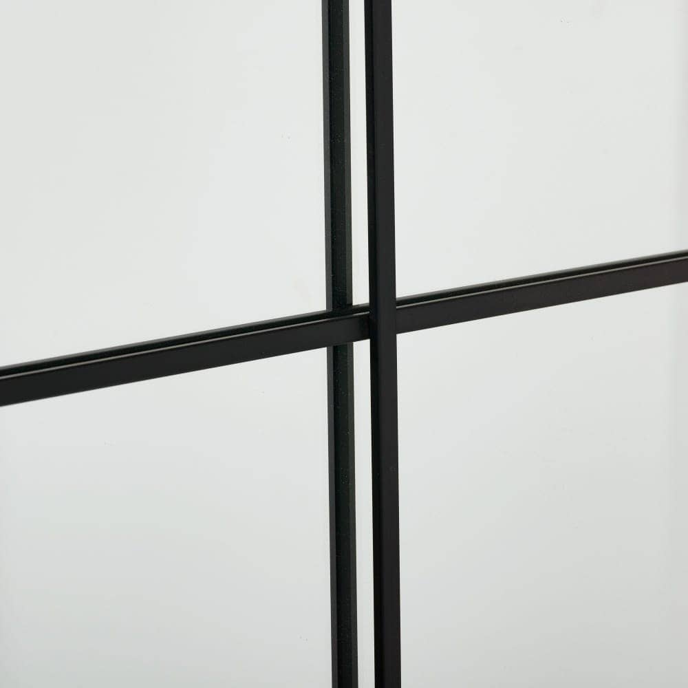 Espejo Ventana de Metal y Cristal 90 cm - Diseño Industrial Elegante para Paredes Grandes - Imagen 4