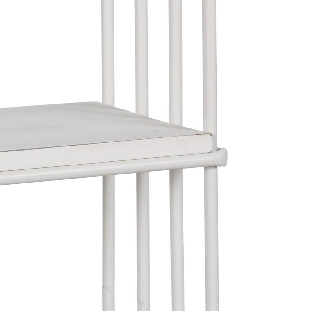 Estantería Blanca de Metal de 90 cm - Estante Moderno de Hierro con Medidas 28.5x16 cm y Altura entre Estantes de 22.5 cm - Imagen 3