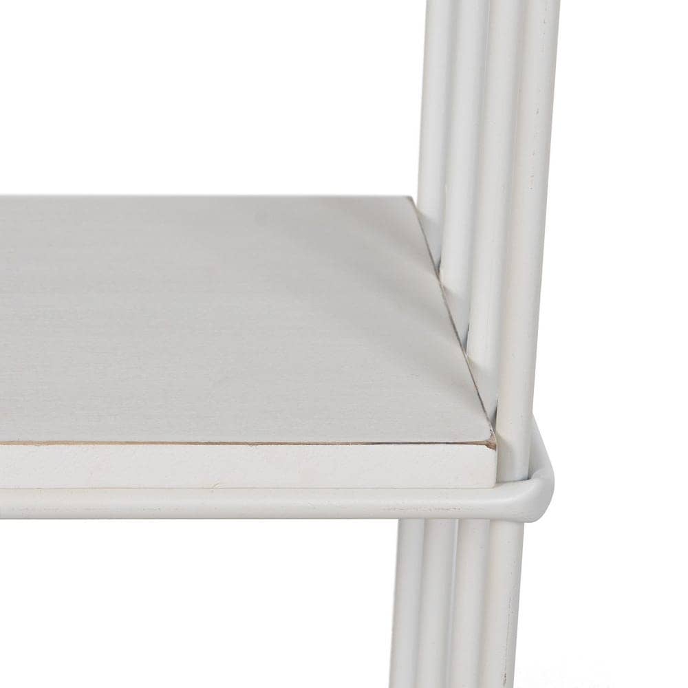 Estantería Blanca de Metal de 90 cm - Estante Moderno de Hierro con Medidas 28.5x16 cm y Altura entre Estantes de 22.5 cm - Imagen 4