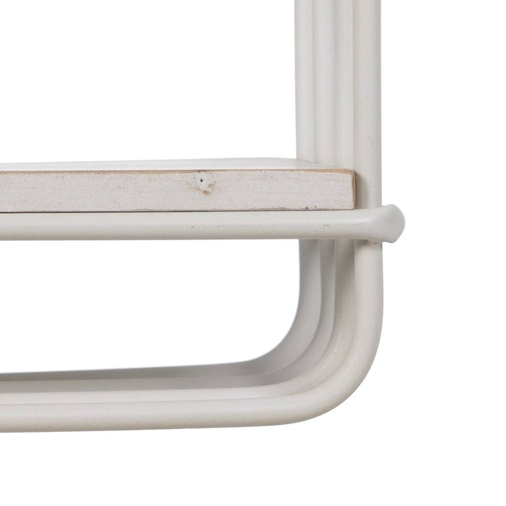 Estantería Blanca de Metal de 90 cm - Estante Moderno de Hierro con Medidas 28.5x16 cm y Altura entre Estantes de 22.5 cm - Imagen 5