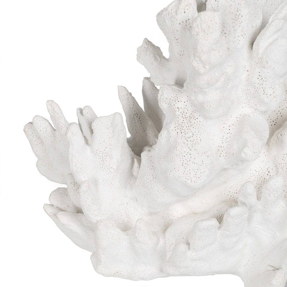 Figura de Coral Blanca de Resina 21 cm - Decoración Elegante para el Hogar - Imagen 2