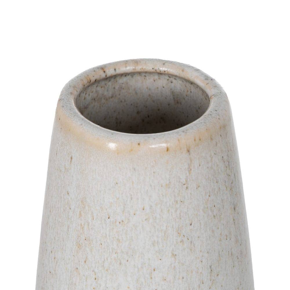 Jarrón Beige de Cerámica Decorativa de 40 cm - Elegante Accesorio para el Hogar con Boca de 5 cm - Imagen 3