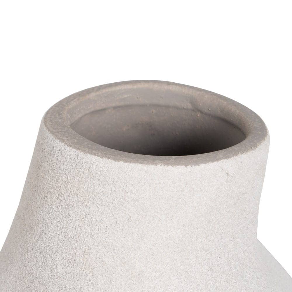 Jarrón Blanco Roto de Cerámica para Decoración - 70 cm, Boca de 7 cm, Elegante y Moderno - Imagen 3