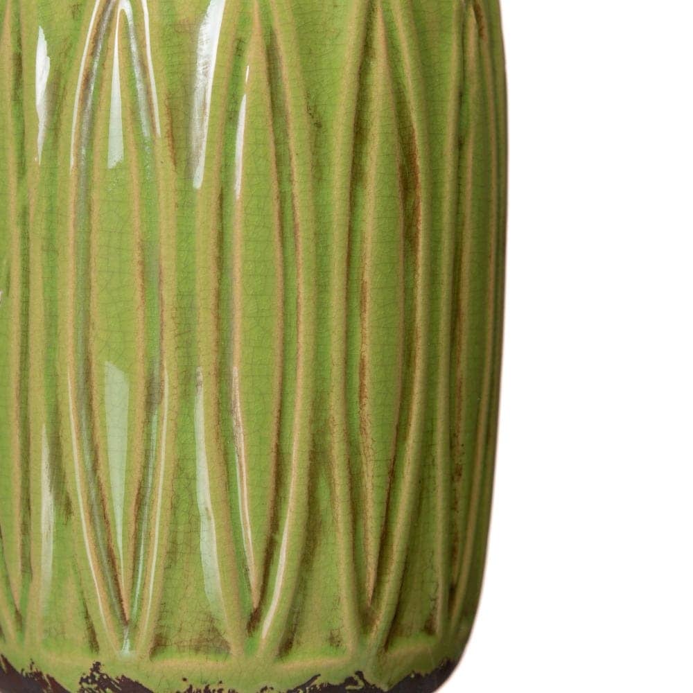 Jarrón de Cerámica Pistacho para Decoración - 27,5 cm, Boca de 5 cm, Ideal para Hogar y Oficina - Imagen 4