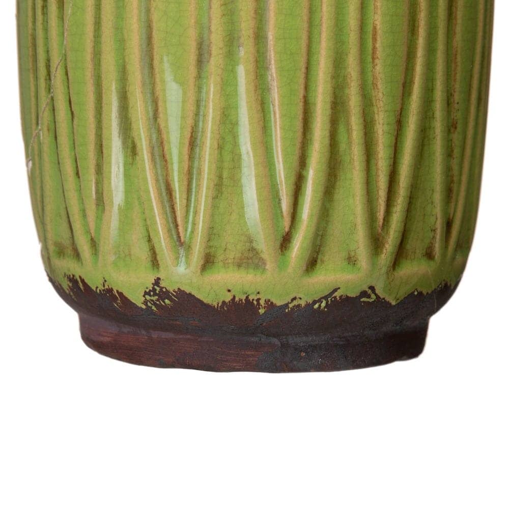 Jarrón de Cerámica Pistacho para Decoración - 27,5 cm, Boca de 5 cm, Ideal para Hogar y Oficina - Imagen 5