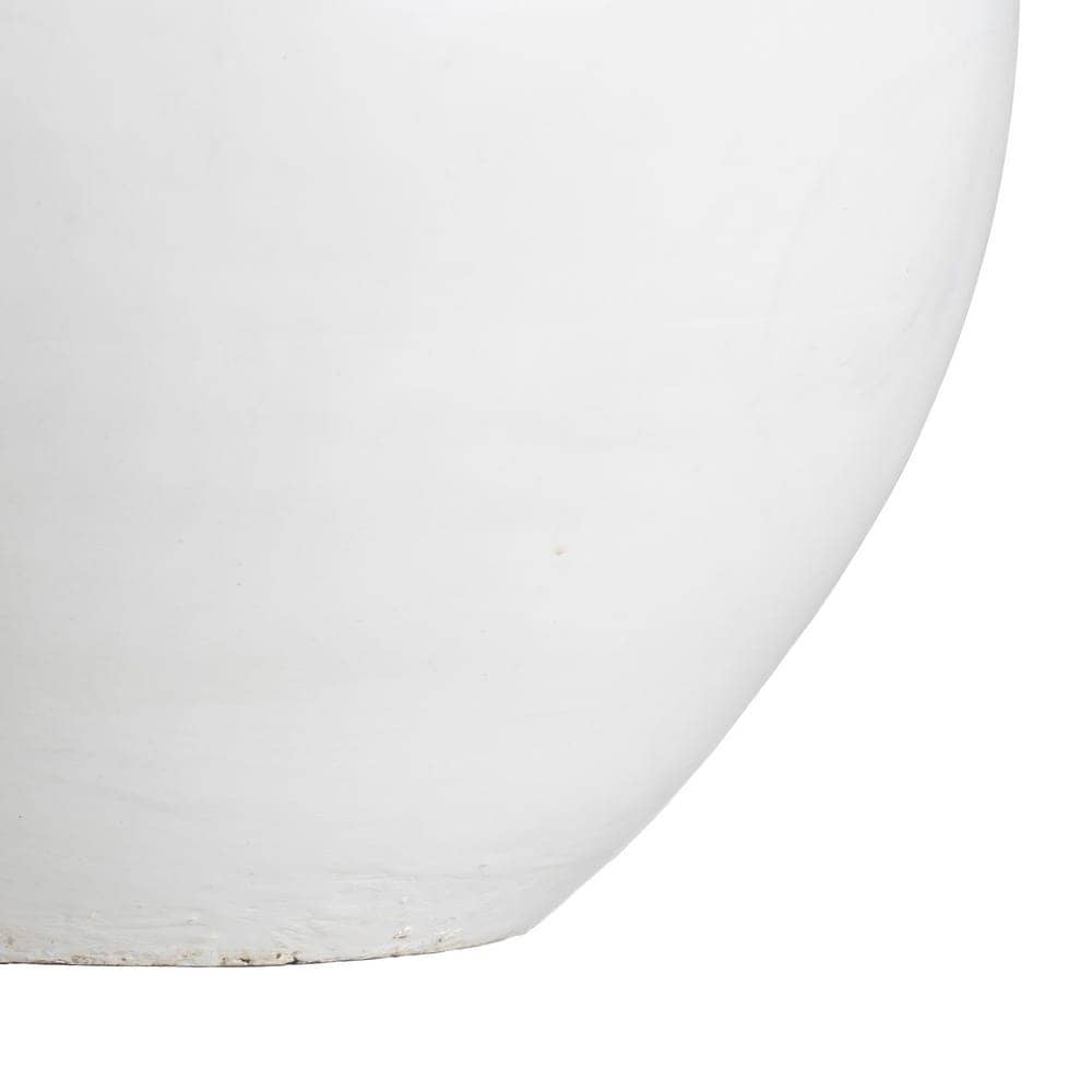 Jarrón Decorativo Blanco de Terracota de 40 cm - Elegante y Versátil para Decoración de Interiores - Imagen 7