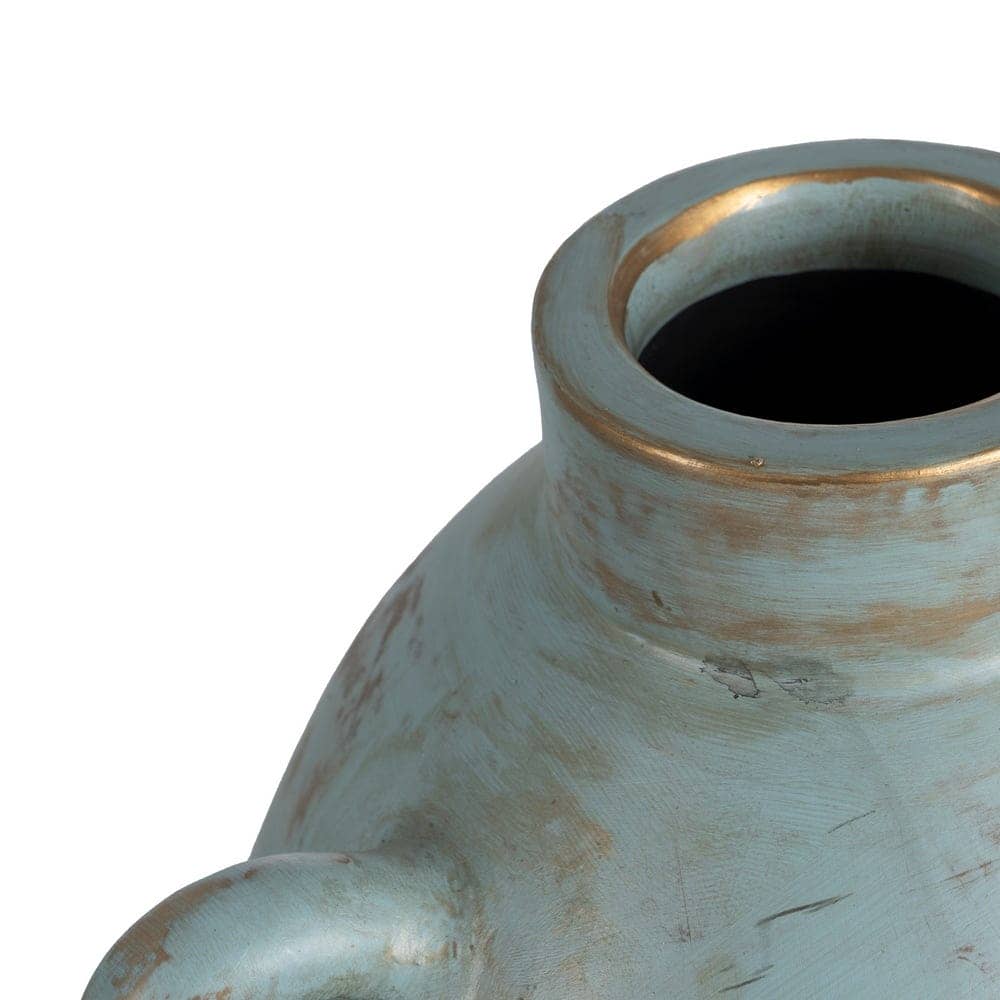 Jarrón Decorativo de Terracota Marrón de 22 cm - Ideal para Decoración Sin Agua - Imagen 3