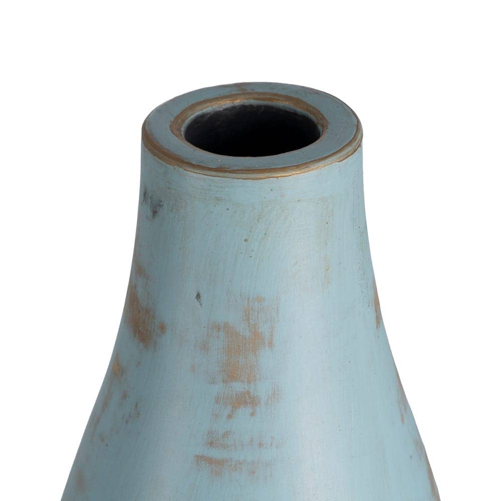 Jarrón Decorativo de Terracota Marrón de 34 cm - Ideal para Decoración Sin Agua - Imagen 3