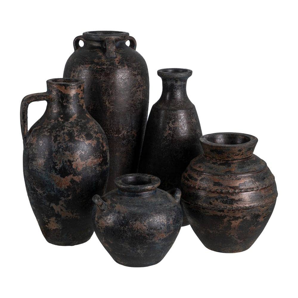 Jarrón de Terracota Marrón de 51 cm - Decoración Elegante para el Hogar, Ideal sin Agua - Imagen 2