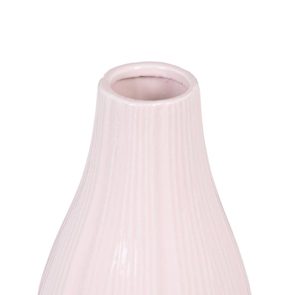 Jarrón Rosa de Cerámica 25,5 cm - Decoración Elegante para el Hogar, Ideal para Flores y Centros de Mesa - Imagen 4