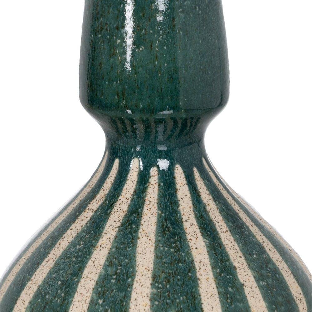 Jarrón Decorativo de Cerámica Verde-Blanco de 31 cm - Ideal para Decoración de Interiores - Imagen 4