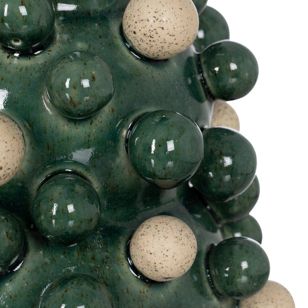 Jarrón Decorativo de Cerámica Verde-Blanco de 31 cm - Ideal para Decoración de Interiores y Exteriores - Imagen 5