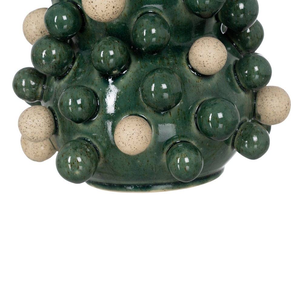 Jarrón Decorativo de Cerámica Verde-Blanco de 31 cm - Ideal para Decoración de Interiores y Exteriores - Imagen 6