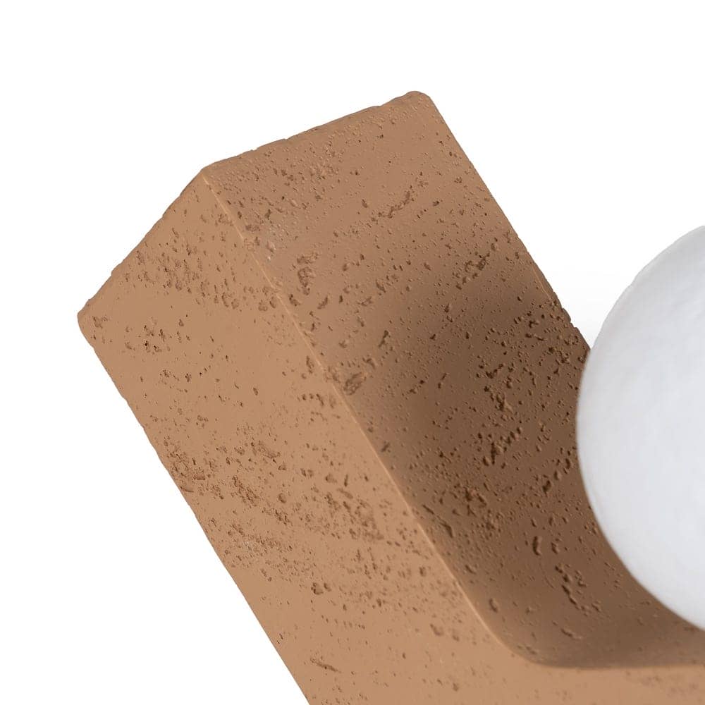 Lámpara de Mesa Beige de Poliresina con Pantalla de PVC y Luz Cálida 2700K - Bombilla G4 Incluida, 19,5 cm - Imagen 3