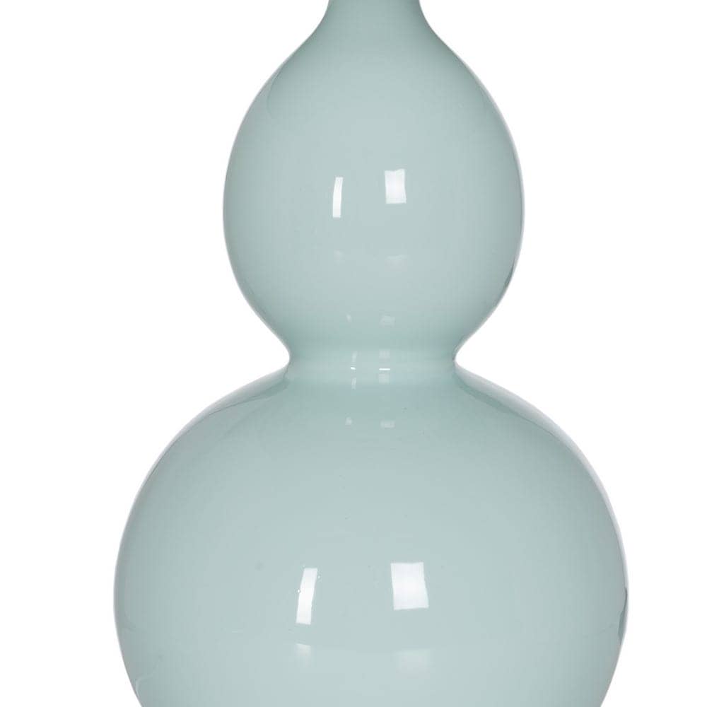 Lámpara de Mesa Cerámica Verde con Base Metálica - 63,5 cm de Altura, Tulipa de Tejido 100% Poliéster, Casquillo E27, Ideal para Decoración de Interiores - Imagen 4