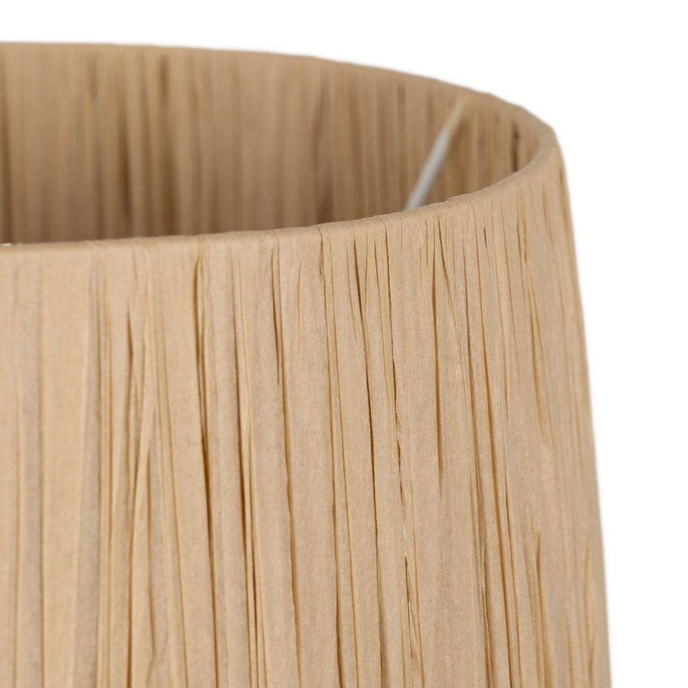 Lámpara de Mesa Crema de Cerámica con Pantalla de Fibra Natural - 53 cm, E27, 1x40W (No Incluida), Ideal para Decoración Moderna - Imagen 2