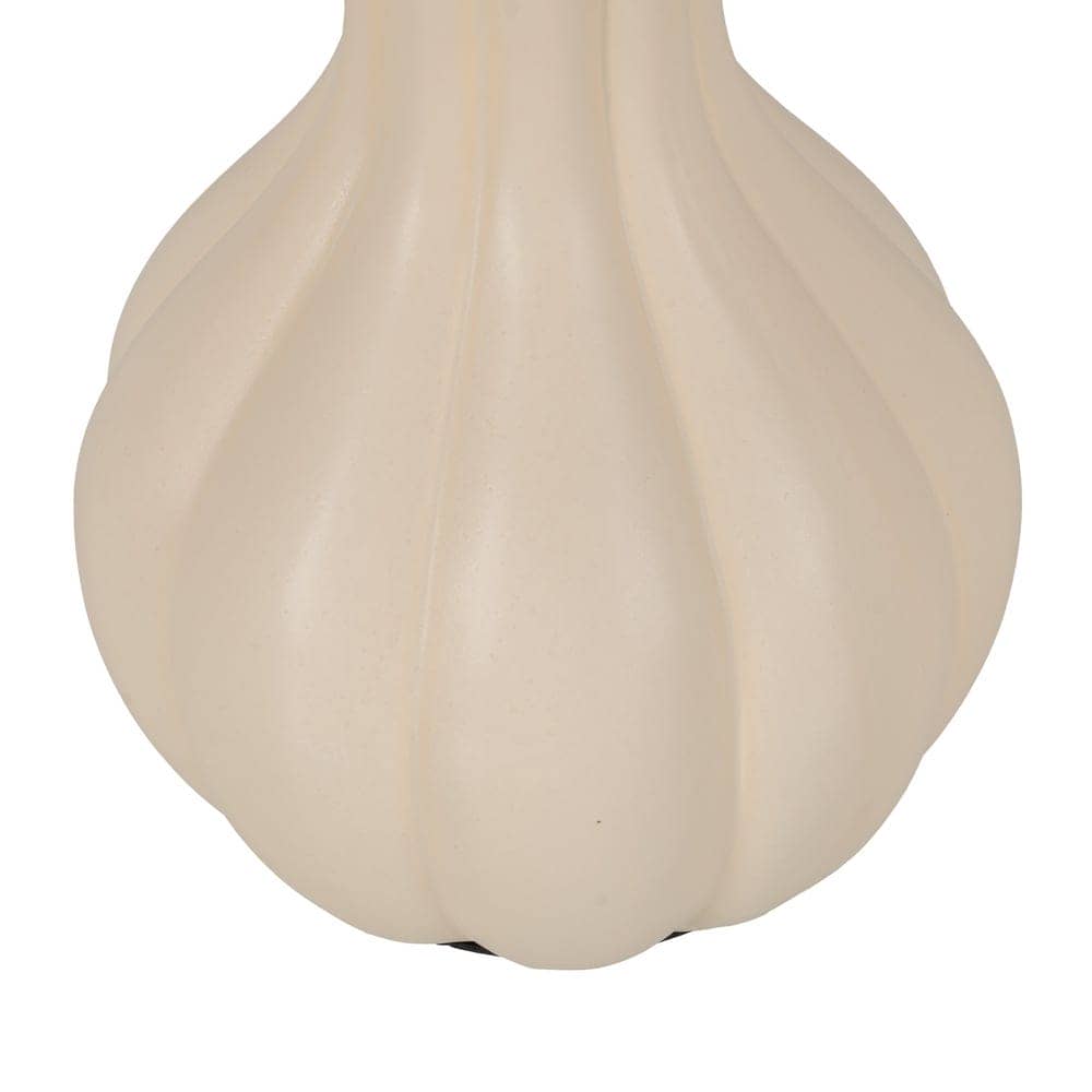 Lámpara de Mesa Crema de Cerámica con Pantalla de Fibra Natural - 53 cm, E27, 1x40W (No Incluida), Ideal para Decoración Moderna - Imagen 7