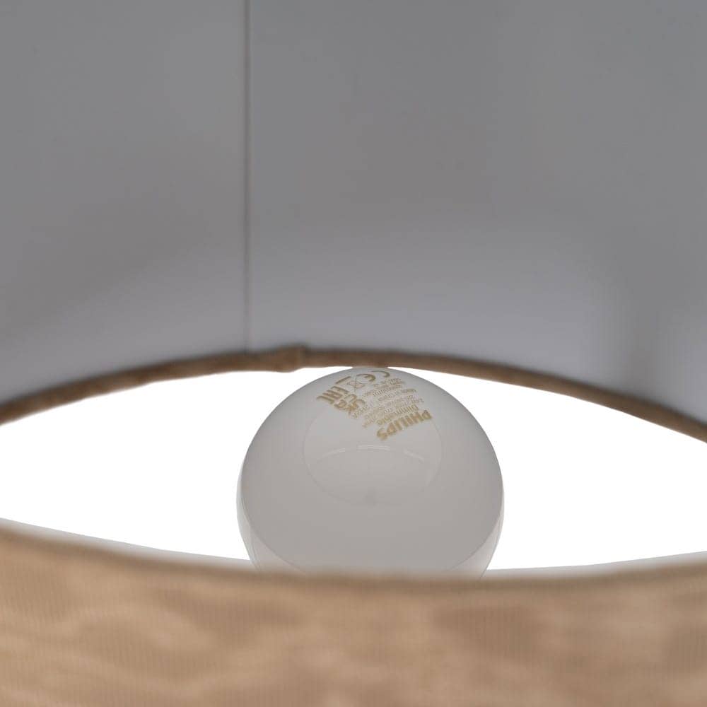 Lámpara de Mesa de Cristal Beige-Dorado de 68,5 cm - Elegante Tulipa de Tejido y Base de Cristal, Ideal para Decoración Moderna - Imagen 7