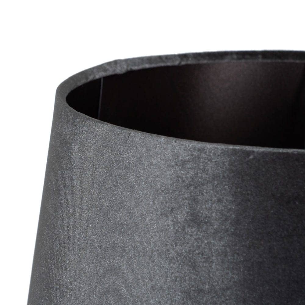 Lámpara de Mesa de Cristal Negro-Gris de 64 cm - Elegante y Moderna con Tulipa de Tejido y Base de Cristal - Ideal para Decoración de Interiores - Imagen 2