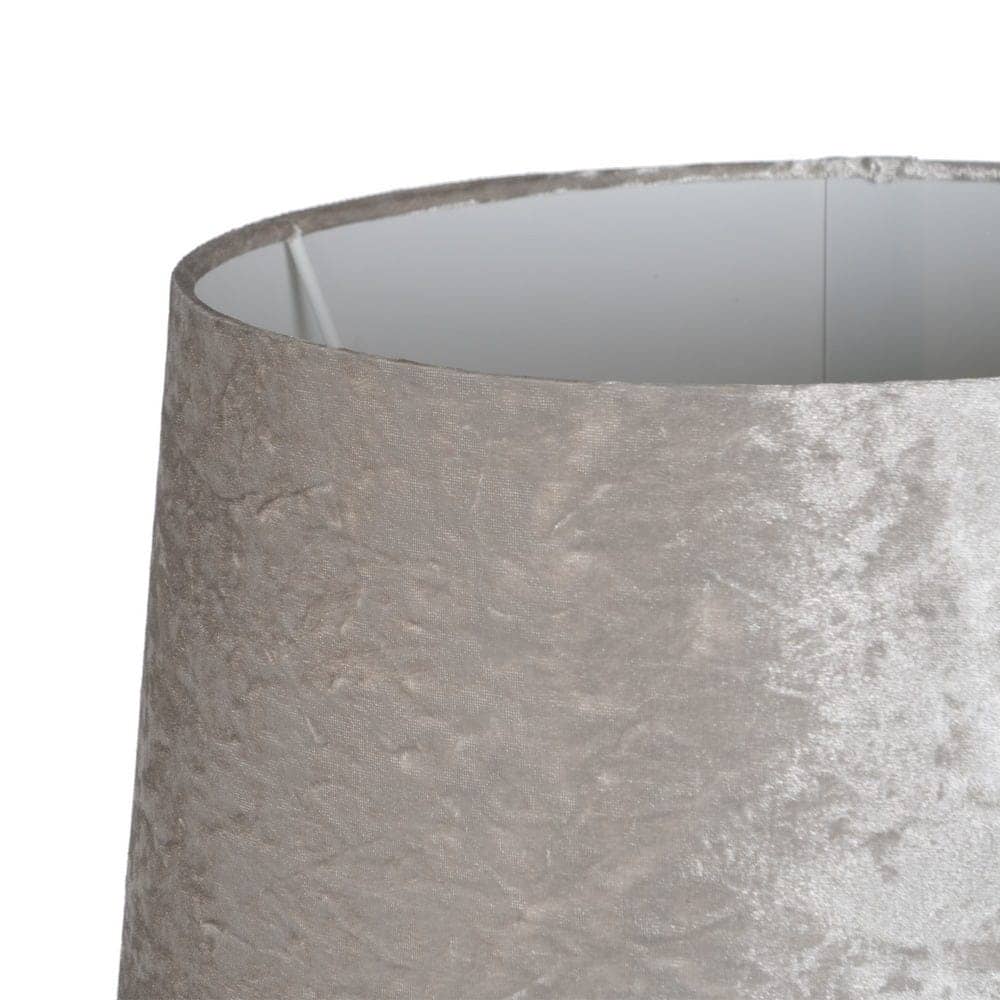 Lámpara de Mesa de Cristal Plata 80 cm - Elegante Tulipa de Tejido y Base de Cristal, Ideal para Decoración Moderna - Imagen 2
