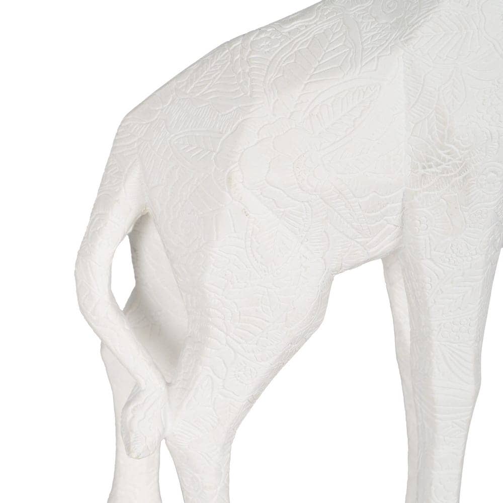 Lámpara de Mesa Giraffe Blanca de Poliresina - 29 cm, E14, 60W (No Incluida), Ideal para Decoración Moderna - Imagen 2