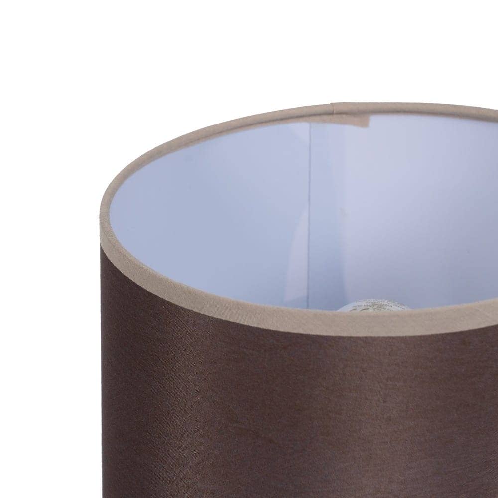 Lámpara de Mesa Marrón de Cerámica con Tulipa de Tejido 29,5 cm - Estilo Elegante y Moderno para Decoración Interior - Imagen 2