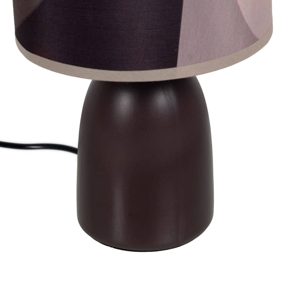 Lámpara de Mesa Marrón de Cerámica con Tulipa de Tejido 29,5 cm - Estilo Elegante y Moderno para Decoración Interior - Imagen 6