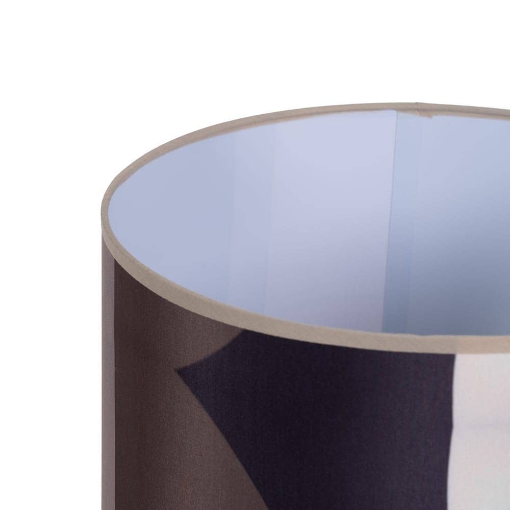 Lámpara de Mesa Marrón de Tejido y Metal de 49 cm - Elegante y Moderna con Tulipa de 30x30x20cm, Casquillo E27, Ideal para Decoración de Interiores - Imagen 2