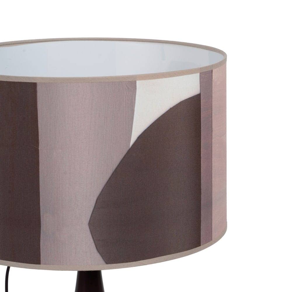 Lámpara de Mesa Marrón de Tejido y Metal de 52 cm - Estilo Moderno, Casquillo E27, Ideal para Decoración Interior - Imagen 4