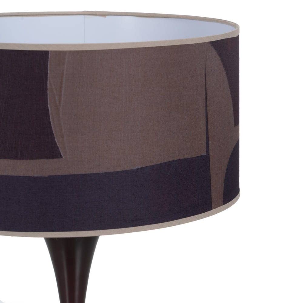 Lámpara de Mesa Marrón de Tejido y Metal de 64 cm - Elegante y Moderna para Decoración Interior - Imagen 4