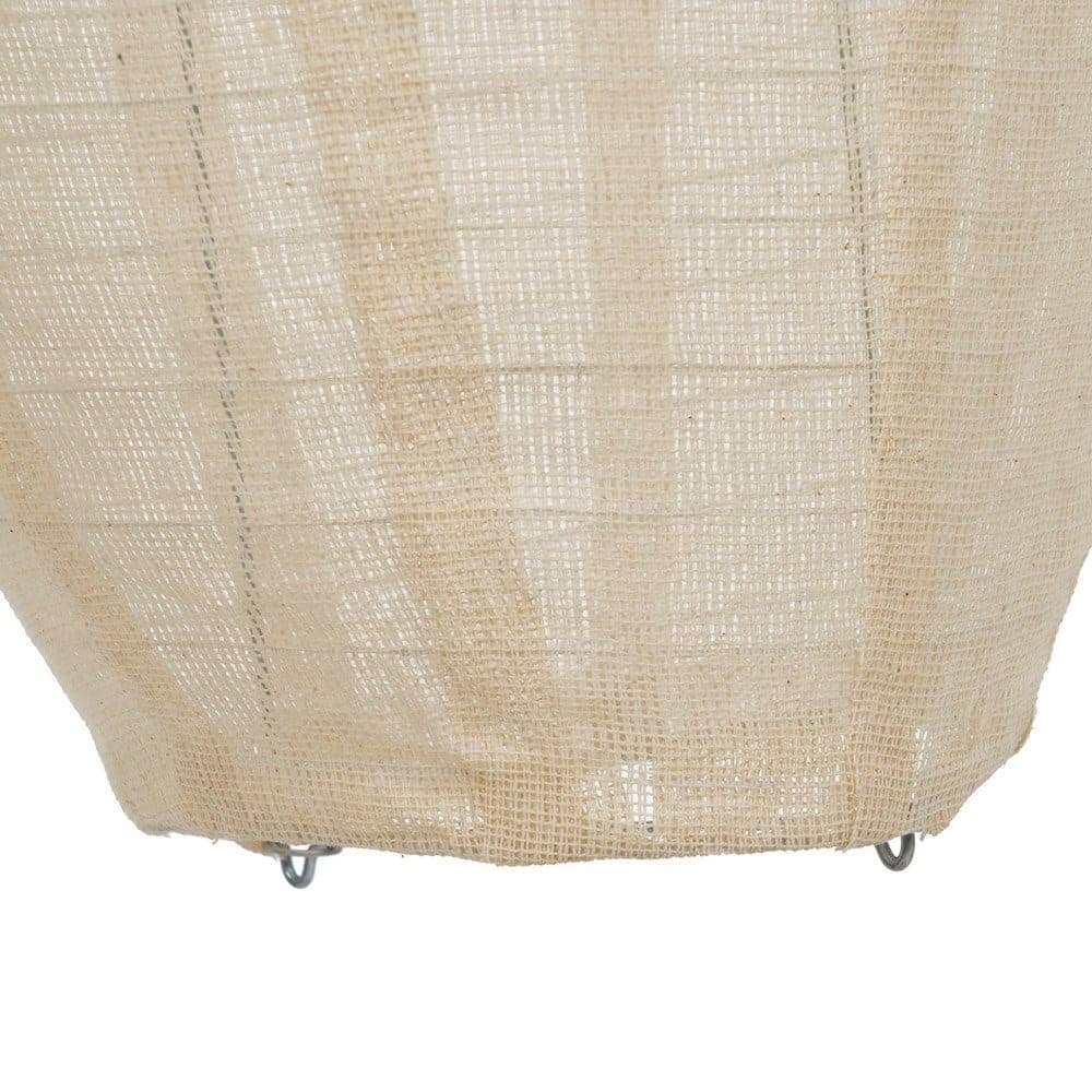 Lámpara de Techo Beige de Tejido y Metal E27 - 59,5 cm, Ideal para Decoración Moderna - Imagen 4