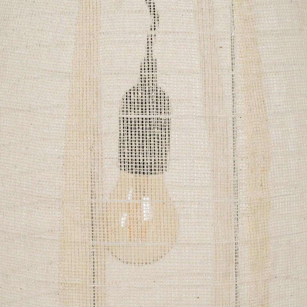Lámpara de Techo Beige de Tejido y Metal E27 - 59,5 cm, Ideal para Decoración Moderna - Imagen 6